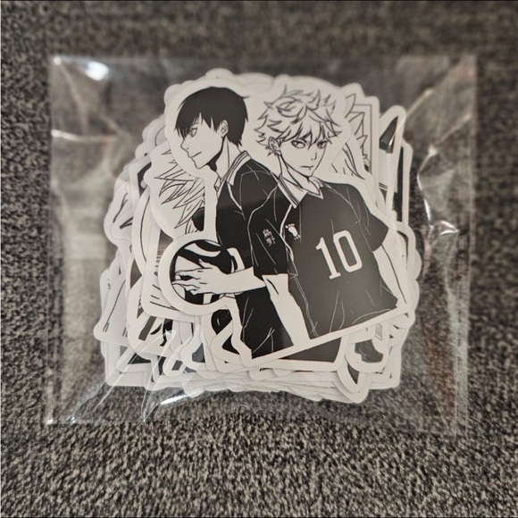 Black & White Mixed Anime Sticker Set 50 pcs - Picture 1 of 6